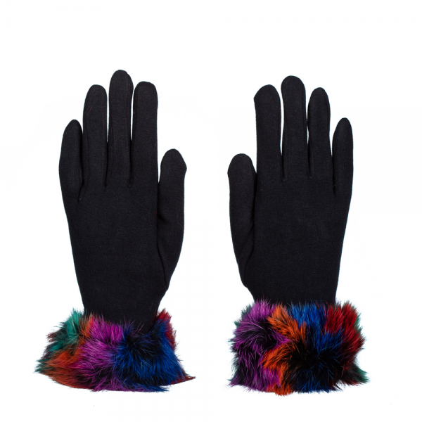 Дамски ръкавици Sama син цвят, 2 - Kalapod.bg